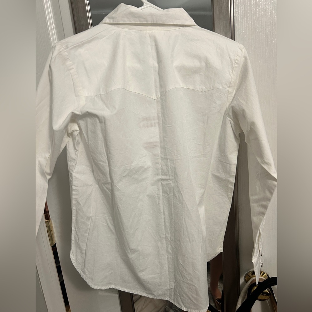 NWT Roller Rabbit White Snap Front Western Style Blouse Shirt - Picture 6 of 6